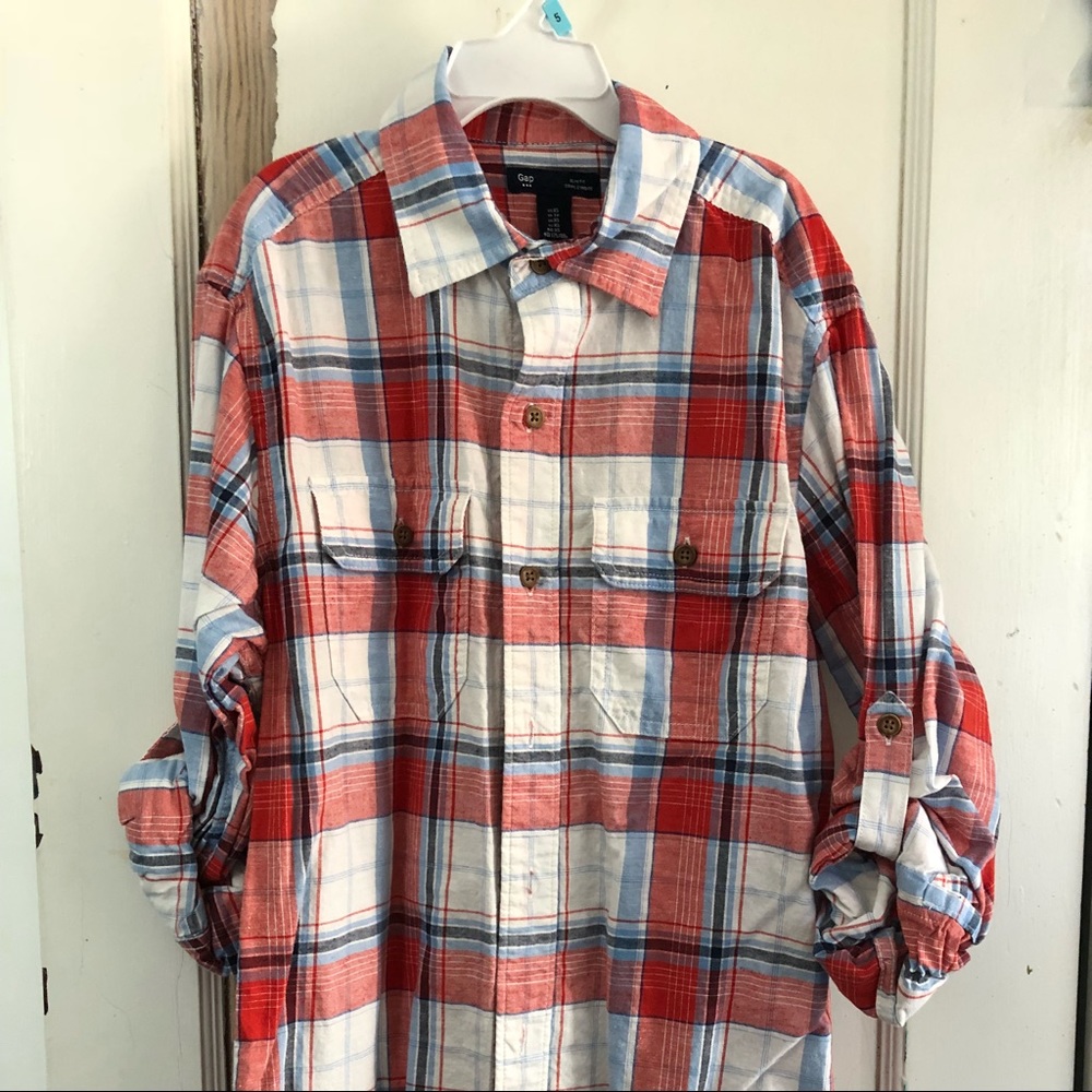 Plaid button down